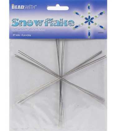 ALAMBRE FORMA COPO DE NIEVE 15 CM 6 UNIDADES