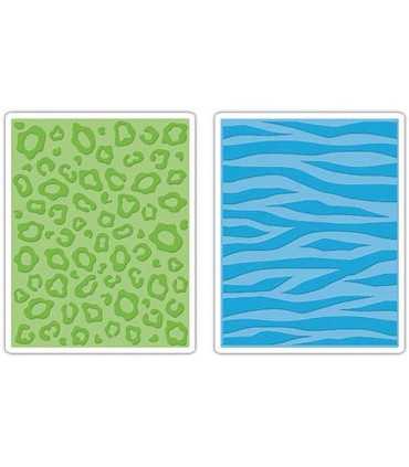 TEXTURAS SIZZIX 2 CARPETAS ESTAMPADO DE ANIMALES