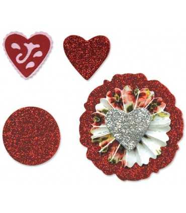 TROQUELES SIZZIX SIZZLITS SET FLOR ACORDEÓN