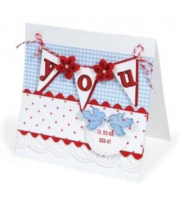 TROQUELES SIZZIX SIZZLITS SET BANDERAS Y LLAVES