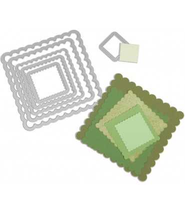 TROQUELES FRAMELITS 6 UD CUADRADOS FESTONEADOS