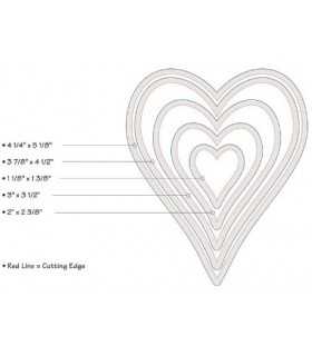 TROQUELES FRAMELITS SIZZIX 5 UD CORAZONES