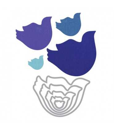 TROQUELES FRAMELITS SIZZIX PÁJAROS 5 UNIDADES