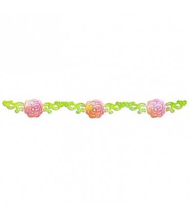 TROQUEL CENEFA SIZZIX SIZZLITS FLORES ROSA VID