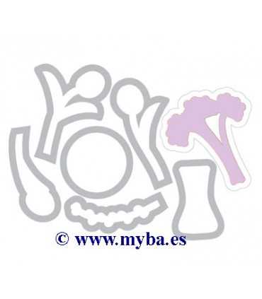 SIZZIX TROQUELES FRAMELITS+SELLOS FLORES Y FLORERO