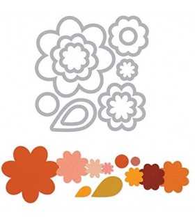 TROQUELES FRAMELITS 11 UD FLORES Y HOJAS