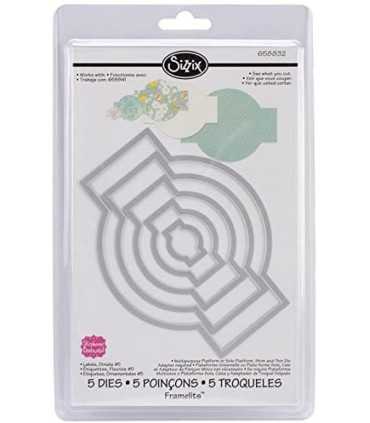 TROQUELES FRAMELITS 5 UD ETIQUETAS ORNAM. SIZZIX