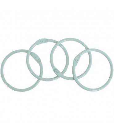 ANILLAS ENCUADERNACIÓN METAL AZUL CLARO 35 MM 4 UD