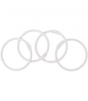 ANILLAS ENCUADERNACIÓN BLANCO 44 MM 4 UD