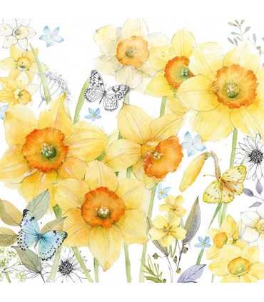 SERVILLETAS AMBIENTE 33x33cm 20 UD NARCISO CLÁSICO