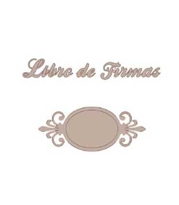 SILUETA CARTÓN DAYKA SET LIBRO DE FIRMAS 18x7,5 CM