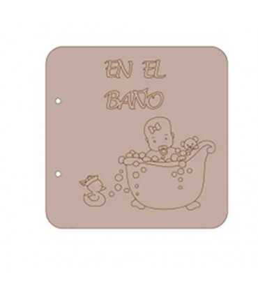 ÁLBUM CARTÓN DAYKA NIÑO EN EL BAÑO 20x20 CM