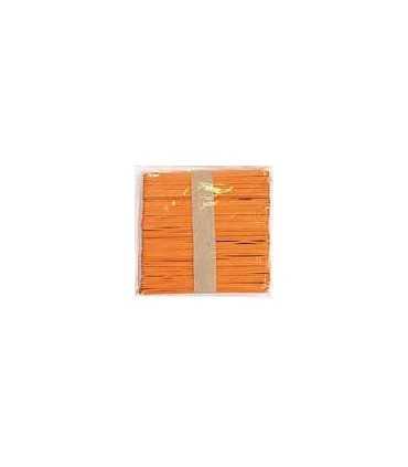 PALOS DE MADERA TEÑIDOS NARANJA 114x10x2 MM 50 UD