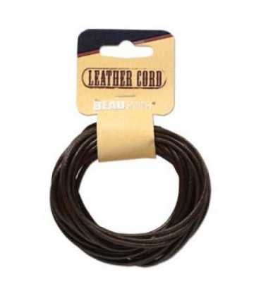 CUERO INDIO MARRÓN OSCURO 3 MM 4,5 METROS