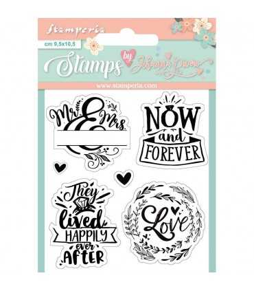 SELLO ACRILICO STAMPERIA 95x105 MM NOW AND FOREVER