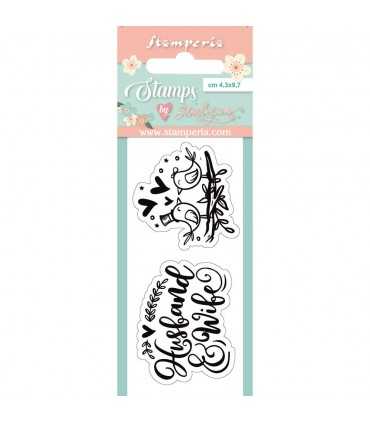 SELLO ACRILICO STAMPERIA 43x97 MM PÁJAROS