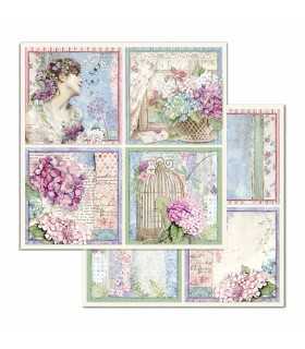 PAPELES SCRAP 10ud 12x12 HORTENSIA