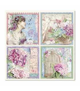 PAPELES SCRAP 10ud 12x12 HORTENSIA