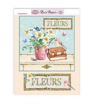 PAPEL ARROZ DAYKA RICE114 224x294 MM FLEURS 1 UD