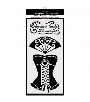 PLANTILLA MIX MEDIA 25x12 CM 0,25MM CORSE