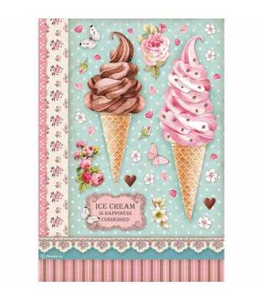 PAPEL ARROZ A4 STAMPERIA 21x29 CM HELADOS