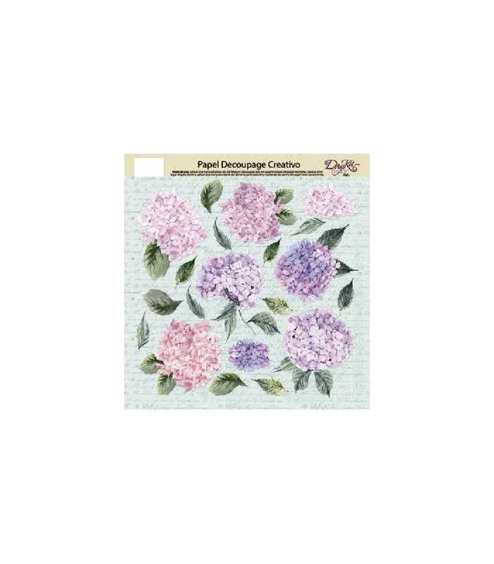 PAPEL DECOUPAGE DAYKA 32x31 CM HORTENSIAS