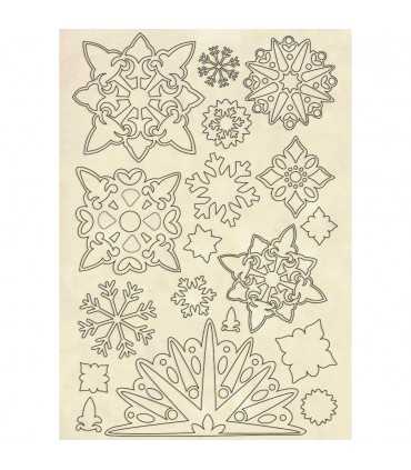 FORMAS MADERA 21x14 CM COPOS DE NIEVE