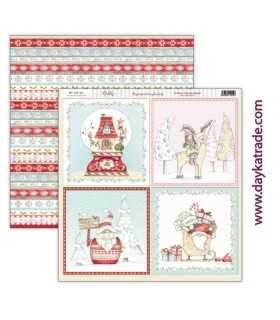 PAPEL SCRAP CONTIGO AL POLO NORTE 12+2 30x30 CM