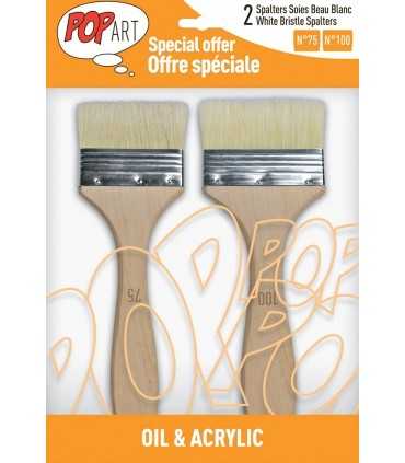 SET 2 BROCHAS CERDA BLANCA PEBEO 950650