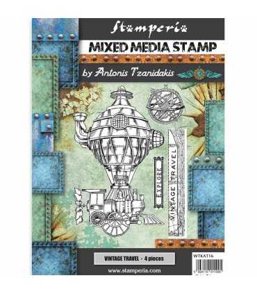 SELLO CAUCHO STAMPERIA VINTAGE TRAVEL 15x20 CM