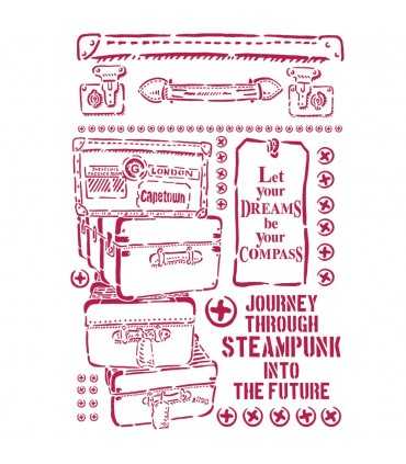 PLANTILLA STAMPERIA 21x29,7 CM LADY VAGA.MALETAS