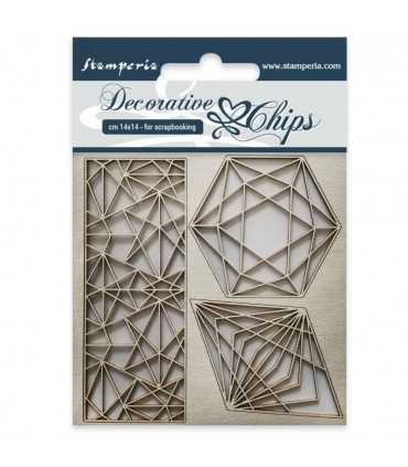 SILUETAS CARTON 14x14 CM GEOMETRY