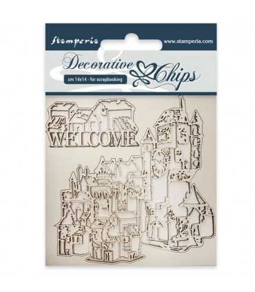 SILUETAS CARTON 14x14 CM WELCOME