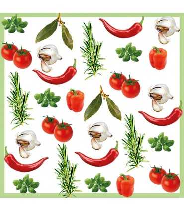 SERVILLETAS AMBIENTE 33x33cm 20 UD VEGETALES ITALI