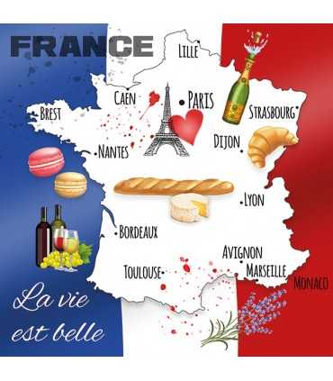 SERVILLETAS AMBIENTE 33x33cm 20UD LA VIDA ES BELLA