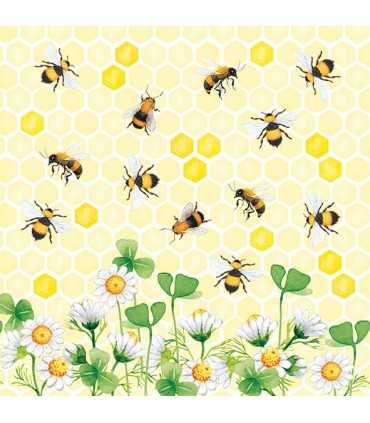 SERVILLETAS AMBIENTE 33x33cm 20 UD ABEJAS