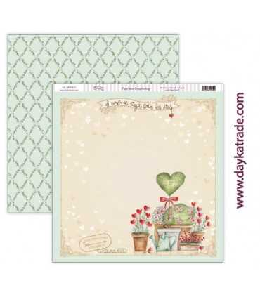 PAPEL SCRAP LOVE MAKES US FLY 12+2 30x30 CM