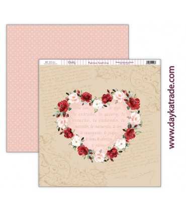 PAPEL SCRAP LOVE MAKES US FLY 12+2 30x30 CM