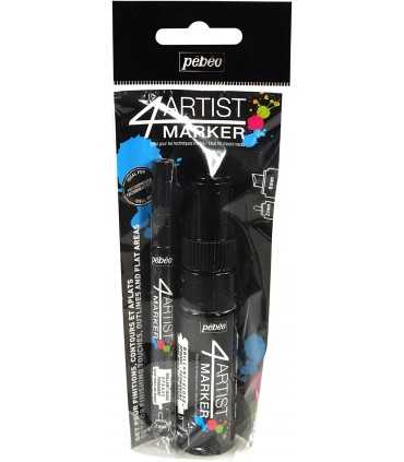 SET DUO 4ARTIST MARKER PEBEO NEGRO 2 Y 8 MM
