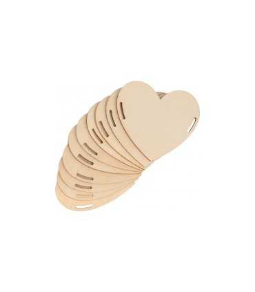 SILUETAS MADERA CORAZONES PASACINTAS 10 UD.ARTEMIO