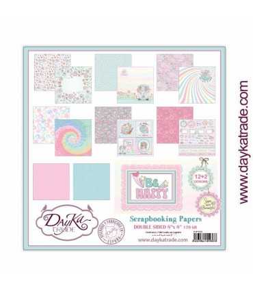 PAPEL SCRAP BE HAPPY 12+2 20x20 CM