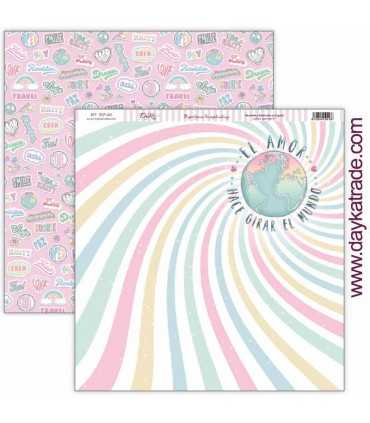 PAPEL SCRAP BE HAPPY 12+2 20x20 CM