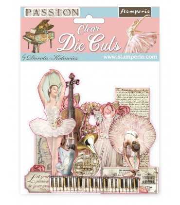 CLEAR DIE CUTS PASSION 45 UNIDADES