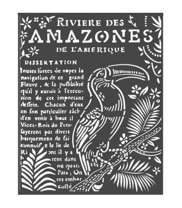 PLANTILLA MIX MEDIA 20x25 CM AMAZONIA TUCAN