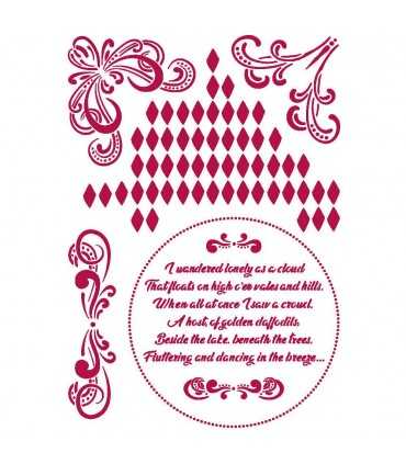 PLANTILLA STAMPERIA 21x29,7 CM ROMANTIC THREADS