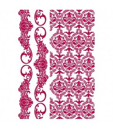 PLANTILLA STAMPERIA 21x29,7 CM BORDER AND TEXTURE