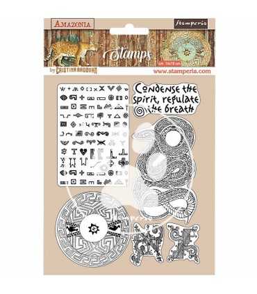 SELLO CAUCHO STAMPERIA AMAZONIA SNAKE 14x18 CM