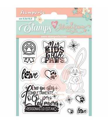 SELLO ACRILICO STAMPERIA 95x105MM CONEJO