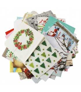 4 servilletas individuales para manualidades y arte de servilletas Little Ángel Navidad 4 servilletas de papel para decoupage 3 capas 33 x 33 cm 