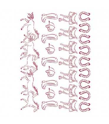 PLANTILLA STAMPERIA 21x29,7 CM ROMANTIC HORSES RUN